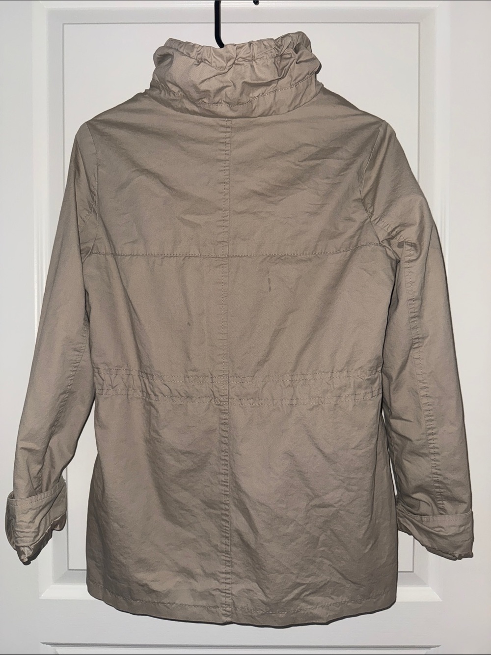 Miss London Taupe Drawstring Field Jacket - Picture 3 of 3